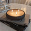 Rowen Homes Fragrance Aeolian 3 Wick Black Scented Candle House of Isabella UK