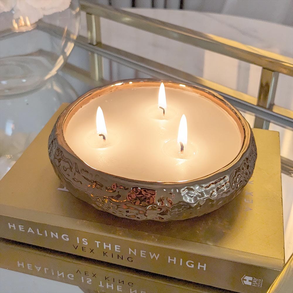 Rowen Homes Fragrance Aeolian 3 Wick Bronze Scented Candle House of Isabella UK