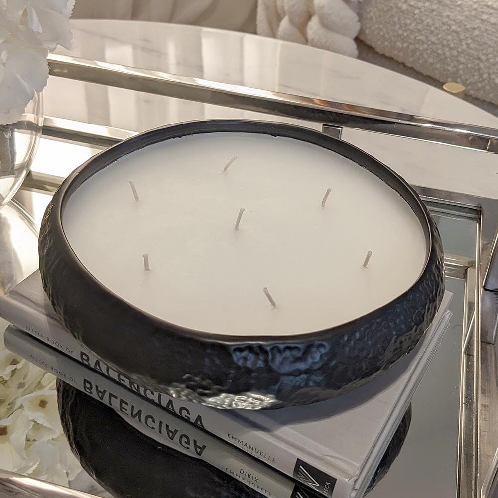 Rowen Homes Fragrance Aeolian 7 Wick Black Scented Candle House of Isabella UK