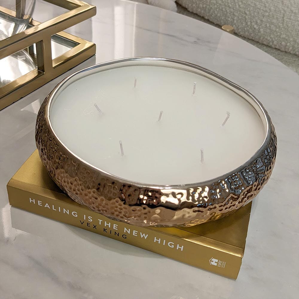 Rowen Homes Fragrance Aeolian 7 Wick Bronze Scented Candle House of Isabella UK