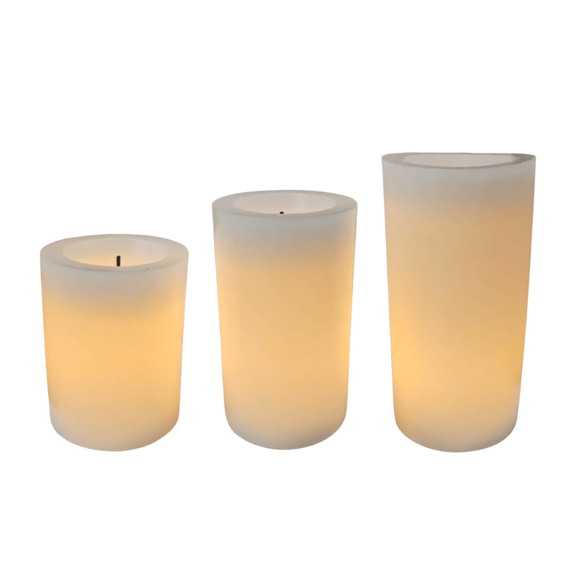 Rowen Homes Fragrance Cream Burnt Effect Realistic LED Candles - Set of 3 House of Isabella UK