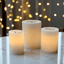 Rowen Homes Fragrance Cream Burnt Effect Realistic LED Candles - Set of 3 House of Isabella UK