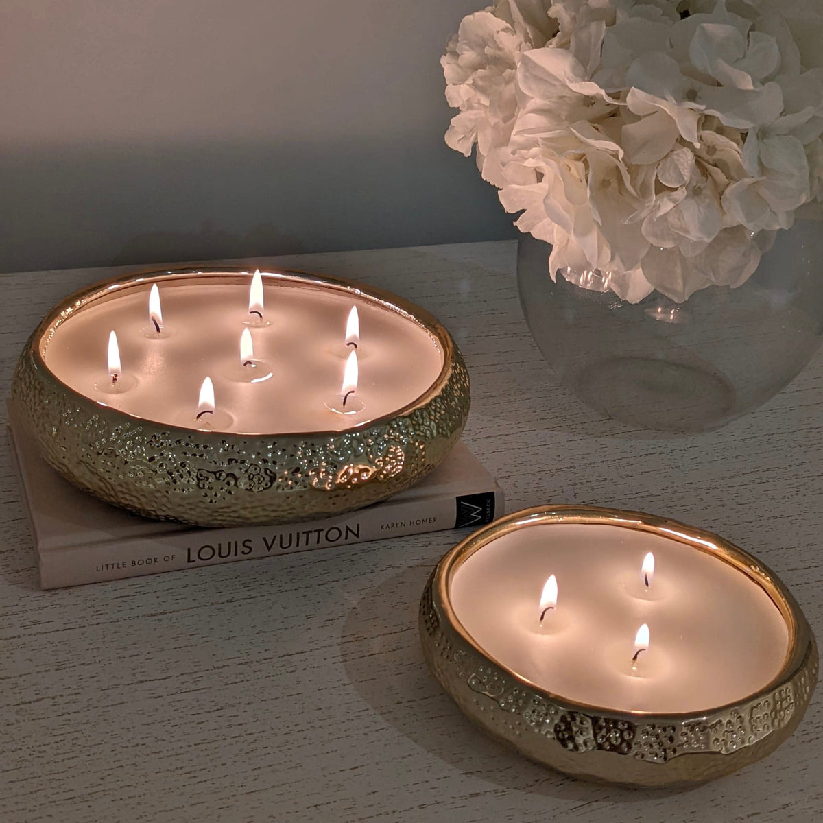 Rowen Homes Fragrance Set of 2 Aeolian Gold Candles House of Isabella UK