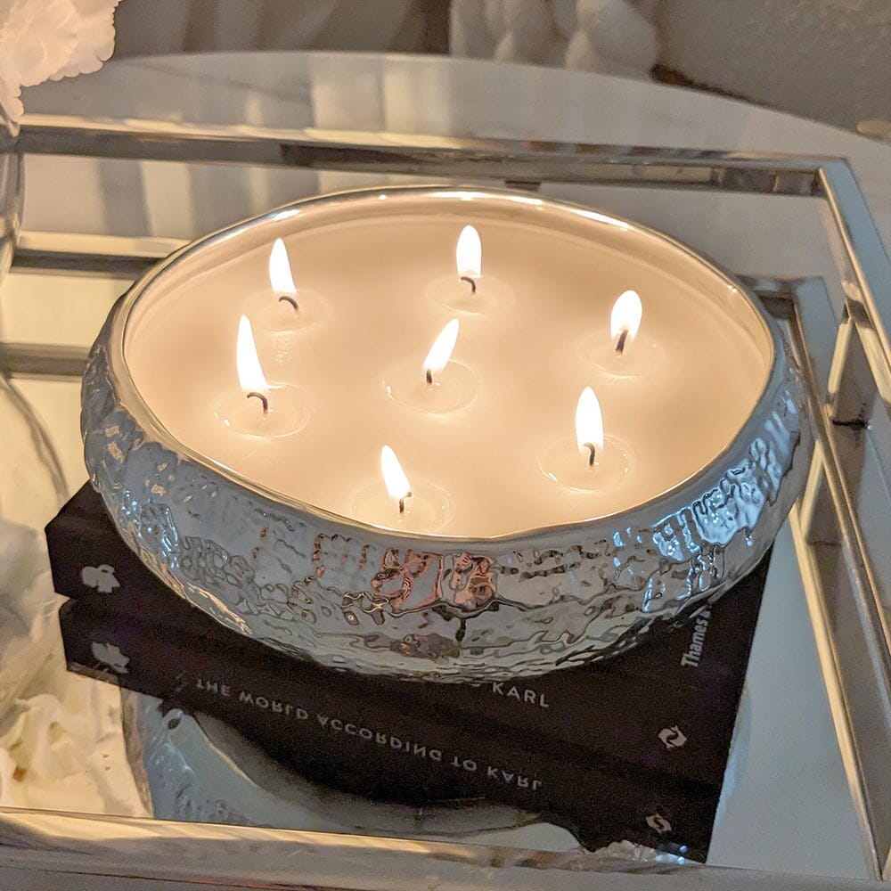 Rowen Homes Fragrance Set of 2 Aeolian Silver Candles House of Isabella UK