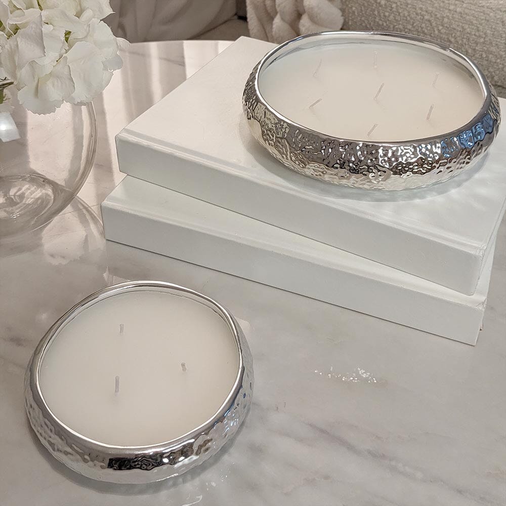 Rowen Homes Fragrance Set of 2 Aeolian Silver Candles House of Isabella UK