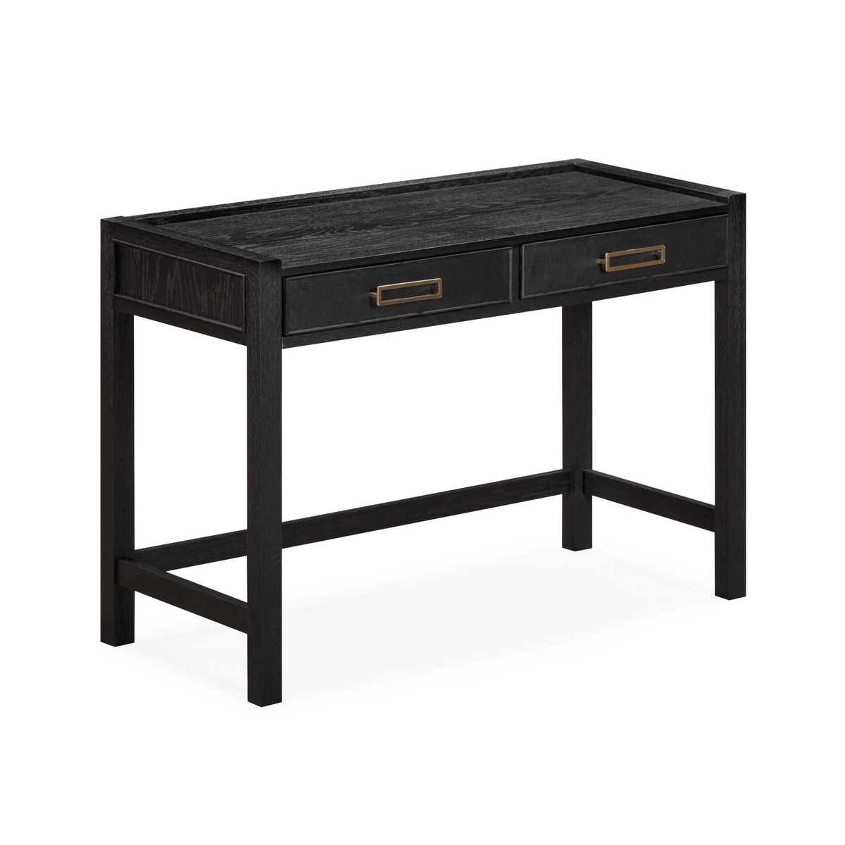 Rowen Homes Furniture Soho Black Oak Veneer 2 Drawer Dressing Table House of Isabella UK