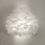 Rowen Homes Lighting Natasha White Feather Wall Light House of Isabella UK