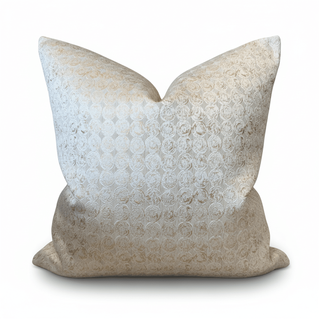 Rowen Homes Textiles Frankie Gold Metallic Geometric Cushion - 50x50cm House of Isabella UK