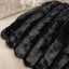 Rowen Homes Textiles Isla Black Chunky Ribbed Faux Fur Throw House of Isabella UK