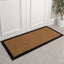 Rowen Homes Textiles Kyla Large Black Border Natural Double Width Doormat House of Isabella UK