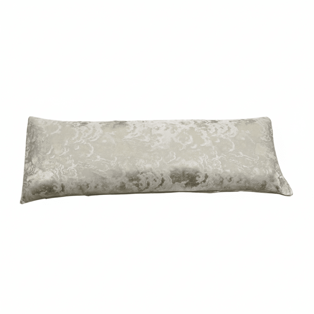 Rowen Homes Textiles Yasmin Gold & Cream Metallic Cloud Print Long Bolster Cushion - 90x35cm House of Isabella UK