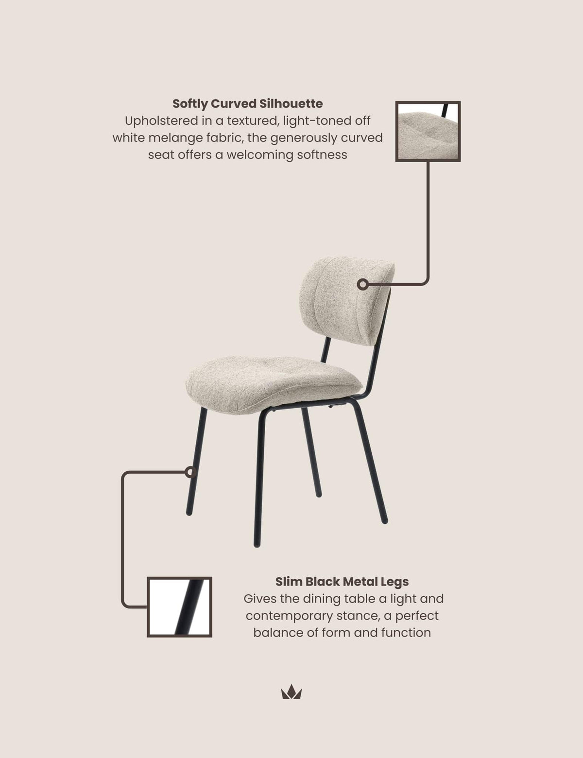Royalcraft Indoor Furniture BOUX Dining Chairs – Set of Two House of Isabella UK