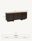 Royalcraft Indoor Furniture ROKA Dark Wood 4-Door Sideboard with Marble Top House of Isabella UK