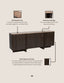 Royalcraft Indoor Furniture ROKA Dark Wood 4-Door Sideboard with Marble Top House of Isabella UK