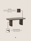 Royalcraft Indoor Furniture ROKA Dark Wood Coffee Table House of Isabella UK