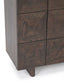 Royalcraft Indoor Furniture ROKA Dark Wood Geometric 2-Door Cabinet House of Isabella UK