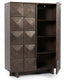 Royalcraft Indoor Furniture ROKA Dark Wood Geometric 2-Door Cabinet House of Isabella UK