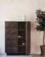 Royalcraft Indoor Furniture ROKA Dark Wood Geometric 2-Door Cabinet House of Isabella UK