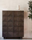 Royalcraft Indoor Furniture ROKA Dark Wood Geometric 2-Door Cabinet House of Isabella UK