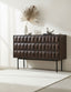 Royalcraft Indoor Furniture ROKA Dark Wood Geometric 2-Door Sideboard House of Isabella UK