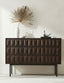 Royalcraft Indoor Furniture ROKA Dark Wood Geometric 2-Door Sideboard House of Isabella UK