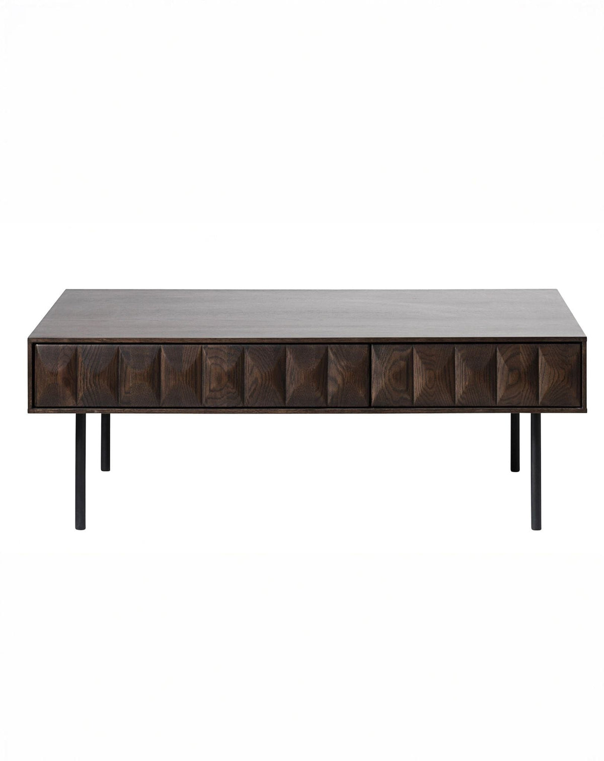 Royalcraft Indoor Furniture ROKA Dark Wood Geometric Coffee Table House of Isabella UK