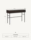 Royalcraft Indoor Furniture ROKA Dark Wood Geometric Console Table House of Isabella UK