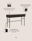 Royalcraft Indoor Furniture ROKA Dark Wood Geometric Console Table House of Isabella UK