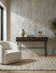 Royalcraft Indoor Furniture ROKA Dark Wood Geometric Console Table House of Isabella UK