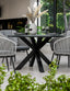 Royalcraft Outdoor Furniture Aspen 4 Seater Round Ceramic Glass Dining Set with Aspen Rope Chairs House of Isabella UK