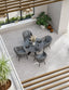Royalcraft Outdoor Furniture Aspen 4 Seater Round Ceramic Glass Dining Set with Aspen Rope Chairs House of Isabella UK