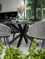Royalcraft Outdoor Furniture Aspen 6 Seater Round Ceramic Glass Dining Set with Aspen Rope Chairs House of Isabella UK