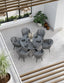 Royalcraft Outdoor Furniture Aspen 6 Seater Round Ceramic Glass Dining Set with Aspen Rope Chairs House of Isabella UK