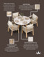 Royalcraft Outdoor Furniture Astral 4 Seater Round Concrete Terrazzo Dining Set with Roma Dining Chairs House of Isabella UK
