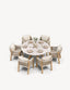 Royalcraft Outdoor Furniture Astral 4 Seater Round Concrete Terrazzo Dining Set with Roma Dining Chairs House of Isabella UK