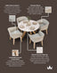 Royalcraft Outdoor Furniture Astral 4 Seater Round Terrazzo Concrete Dining Set with Eden Dusk Dining Chairs House of Isabella UK