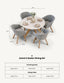 Royalcraft Outdoor Furniture Astral 4 Seater Round Terrazzo Concrete Dining Set with Sol Dining Chairs House of Isabella UK