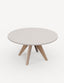Royalcraft Outdoor Furniture Astral 6 Seater Round Terrazzo Concrete Dining Set with Eden Dusk Dining Chairs House of Isabella UK