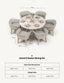 Royalcraft Outdoor Furniture Astral 6 Seater Round Terrazzo Concrete Dining Set with Eden Dusk Dining Chairs House of Isabella UK
