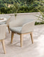Royalcraft Outdoor Furniture Astral 6 Seater Round Terrazzo Concrete Dining Set with Eden Dusk Dining Chairs House of Isabella UK