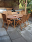 Royalcraft Outdoor Furniture Ellipse 6 Seater Dining Set with Manhattan Recliner Armchairs House of Isabella UK