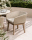 Royalcraft Outdoor Furniture Jupiter 6 Seater Ellipse D Conical Dining Set with Eden Dawn Dining Chairs House of Isabella UK