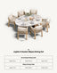 Royalcraft Outdoor Furniture Jupiter 6 Seater Ellipse D Conical Dining Set with Roma Dining Chairs House of Isabella UK