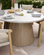 Royalcraft Outdoor Furniture Jupiter 6 Seater Ellipse D Conical Dining Set with Roma Dining Chairs House of Isabella UK