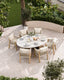 Royalcraft Outdoor Furniture Jupiter 6 Seater Ellipse D Conical Dining Set with Roma Dining Chairs House of Isabella UK