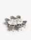 Royalcraft Outdoor Furniture Jupiter 6 Seater Ellipse D Conical Dining Set with Sol Dining Chairs House of Isabella UK