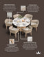 Royalcraft Outdoor Furniture Jupiter 6 Seater Round Conical Dining Set with Eden Dawn Dining Chairs House of Isabella UK