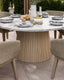 Royalcraft Outdoor Furniture Jupiter 6 Seater Round Conical Dining Set with Eden Dawn Dining Chairs House of Isabella UK