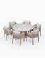 Royalcraft Outdoor Furniture Jupiter 6 Seater Round Conical Dining Set with Roma Dining Chairs House of Isabella UK