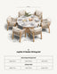 Royalcraft Outdoor Furniture Jupiter 6 Seater Round Conical Dining Set with Roma Dining Chairs House of Isabella UK